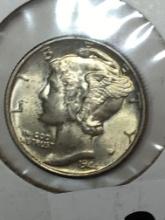 1944 P Silver Mercury Dime 