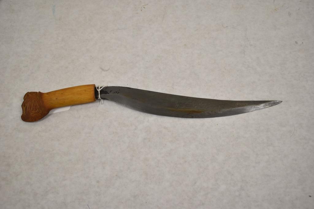 WWII Philoppino Moro Knife & Wooden Sheath