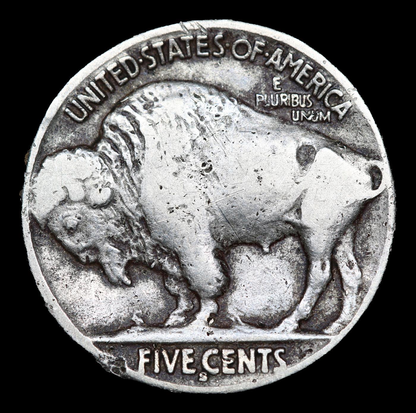 1916-s Buffalo Nickel 5c Grades f+