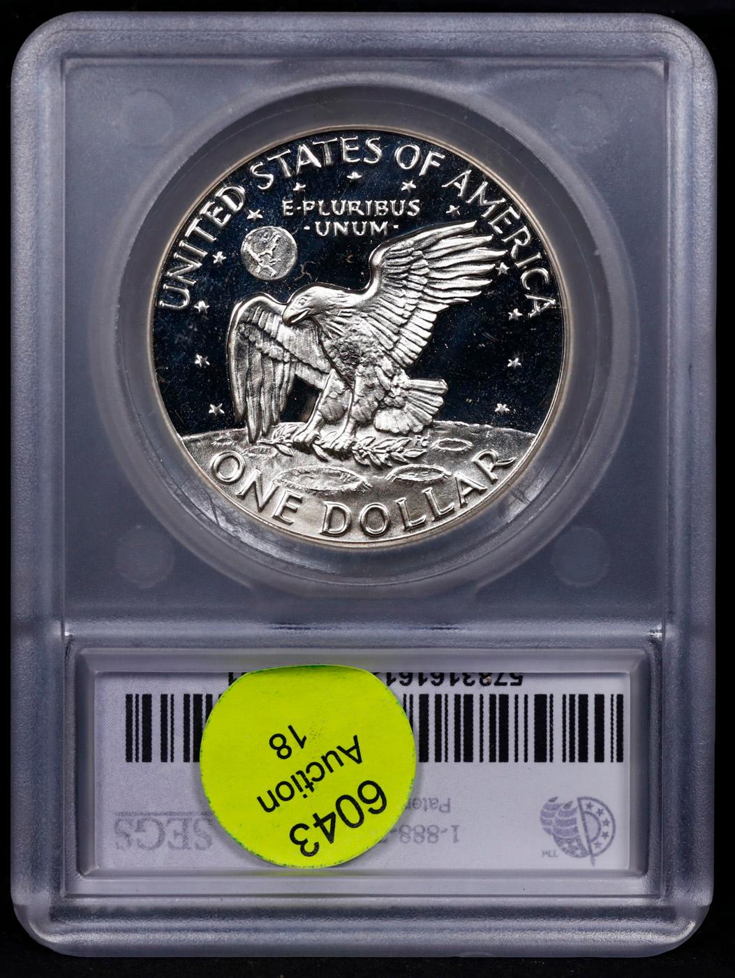 Proof 1973-s silver Eisenhower Dollar $1 Graded pr69+ dcam BY SEGS