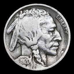 1920-d Buffalo Nickel 5c Grades f+