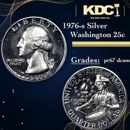 Proof 1976-s Silver Washington Quarter 25c Grades GEM++ Proof Deep Cameo