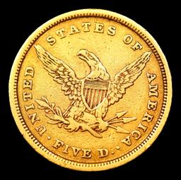 ***Auction Highlight*** 1839-c Gold Liberty Half Eagle Charlotte 5 Graded vf35 By SEGS (fc)