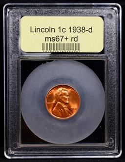 ***Auction Highlight*** 1938-d Lincoln Cent Near Top Pop! 1c Graded GEM++ RD By USCG (fc)