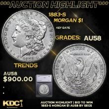 ***Auction Highlight*** 1883-s Morgan Dollar 1 Graded au58 By SEGS (fc)