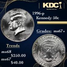 1996-p Kennedy Half Dollar 50c Grades Gem++ Unc