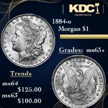 1884-o Morgan Dollar 1 Grades Select+ Unc