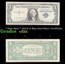 **Star Note** 1957A $1 Blue Seal Silver Certificate Grades vf+