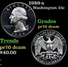 Proof 1989-s Washington Quarter 25c Grades GEM++ Proof Deep Cameo