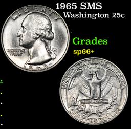 1965 SMS Washington Quarter 25c Grades sp66+