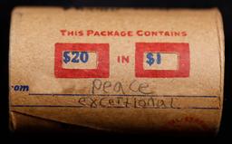 High Value - Mixed Covered End Roll - Marked "Morgan/Peace Exceptional" - Weight shows x20 Coins (FC