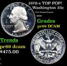 Proof 1970-s Washington Quarter TOP POP! 25c Graded pr69 DCAM BY SEGS