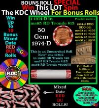 INSANITY The CRAZY Penny Wheel 1000’s won so far, WIN this 1974-d BU RED roll get 1-10 FREE