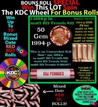 INSANITY The CRAZY Penny Wheel 1000’s won so far, WIN this 1994-p BU RED roll get 1-10 FREE