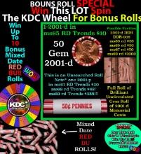 INSANITY The CRAZY Penny Wheel 1000’s won so far, WIN this 2001-d BU RED roll get 1-10 FREE
