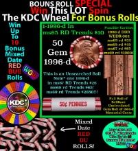 INSANITY The CRAZY Penny Wheel 1000’s won so far, WIN this 1996-d BU RED roll get 1-10 FREE