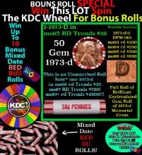 INSANITY The CRAZY Penny Wheel 1000’s won so far, WIN this 1973-d BU RED roll get 1-10 FREE