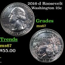 2016-d Roosevelt Washington Quarter 25c Grades GEM++ Unc