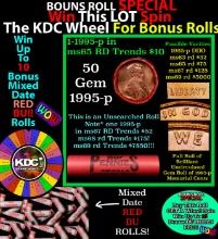 INSANITY The CRAZY Penny Wheel 1000s won so far, WIN this 1995-p BU RED roll get 1-10 FREE
