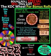 INSANITY The CRAZY Penny Wheel 1000s won so far, WIN this 1995-p BU RED roll get 1-10 FREE