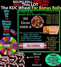 INSANITY The CRAZY Penny Wheel 1000s won so far, WIN this 1960-d BU RED roll get 1-10 FREE