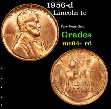 1956-d Lincoln Cent 1c Grades Choice+ Unc RD