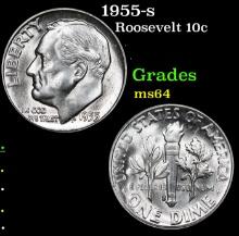 1955-s Roosevelt Dime 10c Grades Choice Unc