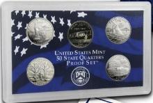 2001 United States Mint Proof Quarters 5 pc set
