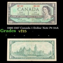 1960-1967 Canada 1 Doollar Note P# 84A Grades vf+