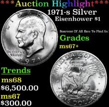 ***Auction Highlight*** 1971-s Silver Eisenhower Dollar $1 Graded ms67+ BY SEGS (fc)