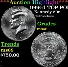 ***Auction Highlight*** 1996-d Kennedy Half Dollar TOP POP! 50c Graded ms68 BY SEGS (fc)
