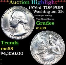 ***Auction Highlight*** 1976-d Washington Quarter TOP POP! 25c Graded ms68 BY SEGS (fc)