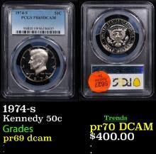 Proof PCGS 1974-s Kennedy Half Dollar 50c Graded pr69 dcam By PCGS