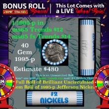 1-5 FREE BU Nickel rolls with win of this 1995-p 40 pcs Brandt $2 Nickel Wrapper