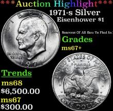 ***Auction Highlight*** 1971-s Silver Eisenhower Dollar $1 Graded ms67+ BY SEGS (fc)