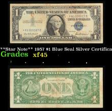 **Star Note** 1957 $1 Blue Seal Silver Certificate Grades xf+