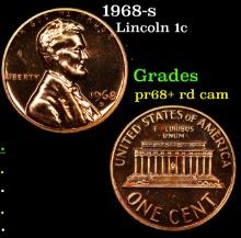 Proof 1968-s Lincoln Cent 1c Grades GEM++ Proof Cameo