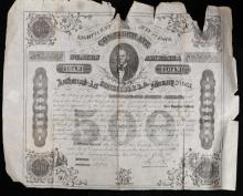 1863 Confederate States $500 Civil War Loan Bond Grades