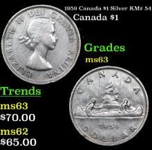 1959 Canada $1 Silver Canada Dollar KM# 54 1 Grades Select Unc