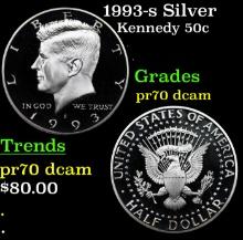 Proof 1993-s Kennedy Half Dollar Silver 50c Graded pr70 dcam By SEGS