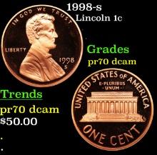 Proof 1998-s Lincoln Cent 1c Grades GEM++ Proof Deep Cameo