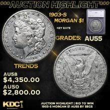***Auction Highlight*** 1903-s Morgan Dollar $1 Graded au55 By SEGS (fc)
