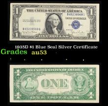 1935D $1 Blue Seal Silver Certificate Grades Select AU