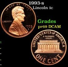 Proof 1993-s Lincoln Cent 1c Grades GEM++ Proof Deep Cameo