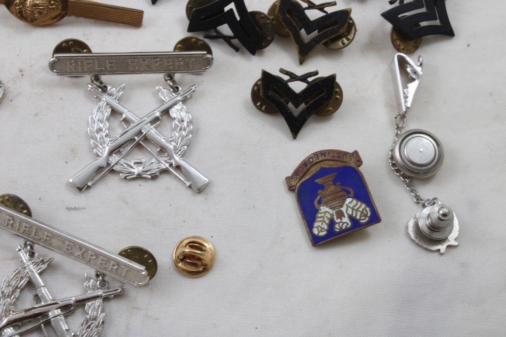 Lot of Vintage Military & Other Enamel Pins