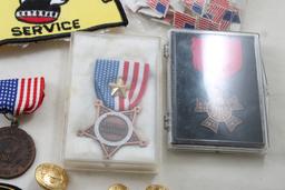 Patches, Pins, Medals, Buttons & More Lot