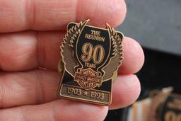 Harley Davidson 1993 Buckle, Watch Fob & Pin