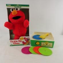 1996 Tickle Me Elmo in Box & FP Record Player