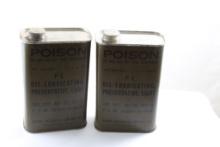 2 Cans Military Oil Lubricating Preservative