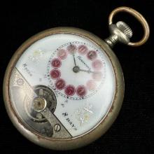 Antique Hebdomas open-face pocket watch